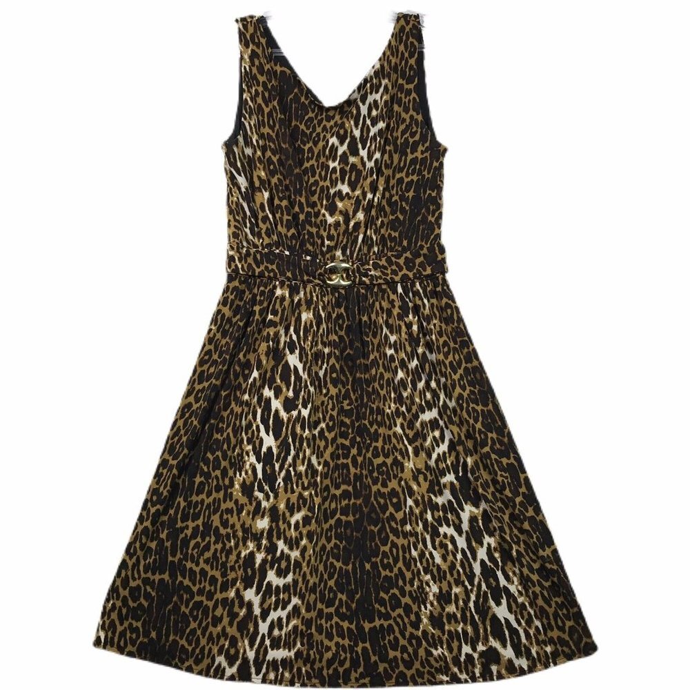 Womens Dress Size M Medium Animal Leopard Cheetah Print Slinky